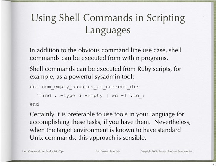 Unix Command Line Productivity Tips