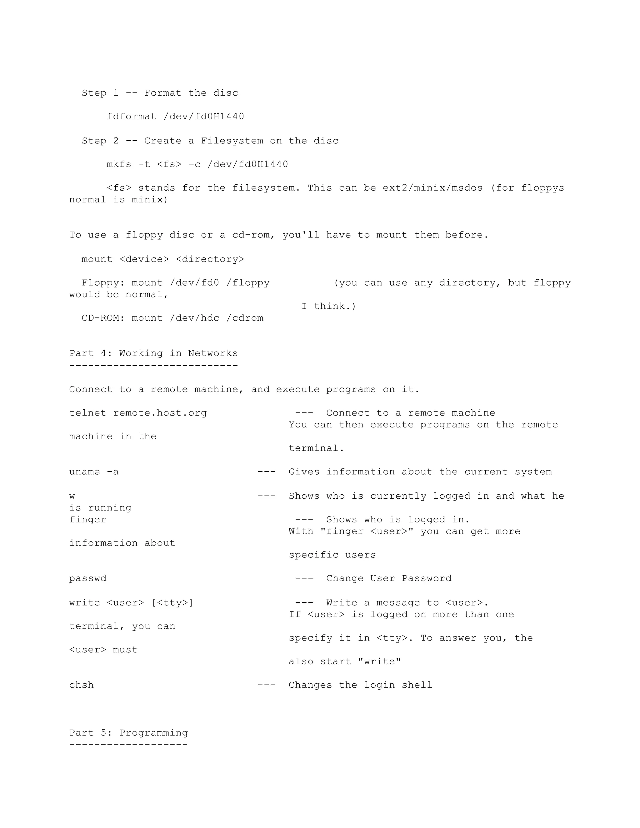 Unix Commands