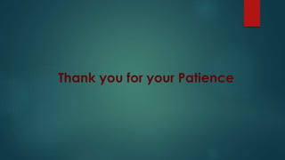 Thank you for your Patience
 