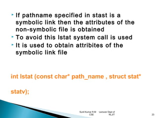Unix file api’s | PPT