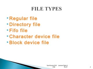 Unix files | PPT