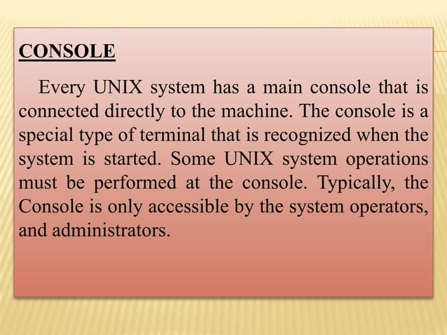 Unix Operating System | PPTX | Operating Systems | Computer Software ...