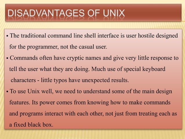 Unix Operating System | PPTX | Operating Systems | Computer Software ...