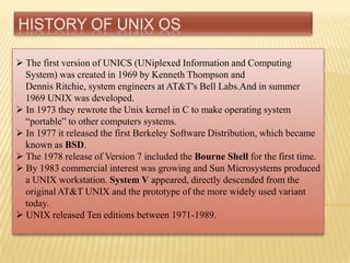 Unix Operating System | PPT
