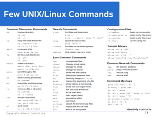_________________________________________________________________________________________
Copyright Adapro Consulting 18
Few UNIX/Linux Commands
 