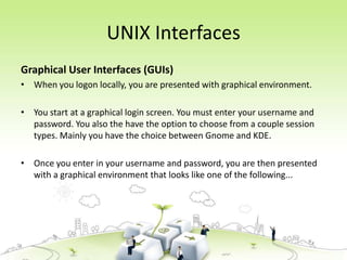 Unix operating system | PPTX