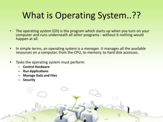 Unix operating system | PPTX