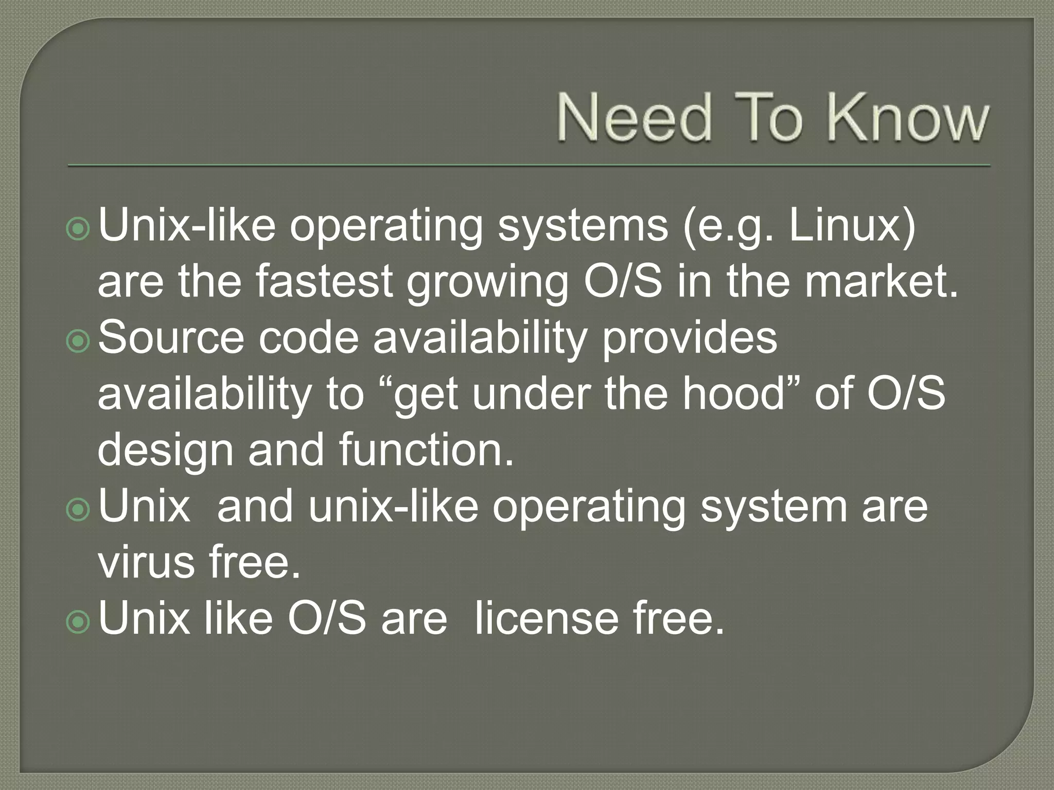 Unix Operating System | PPTX