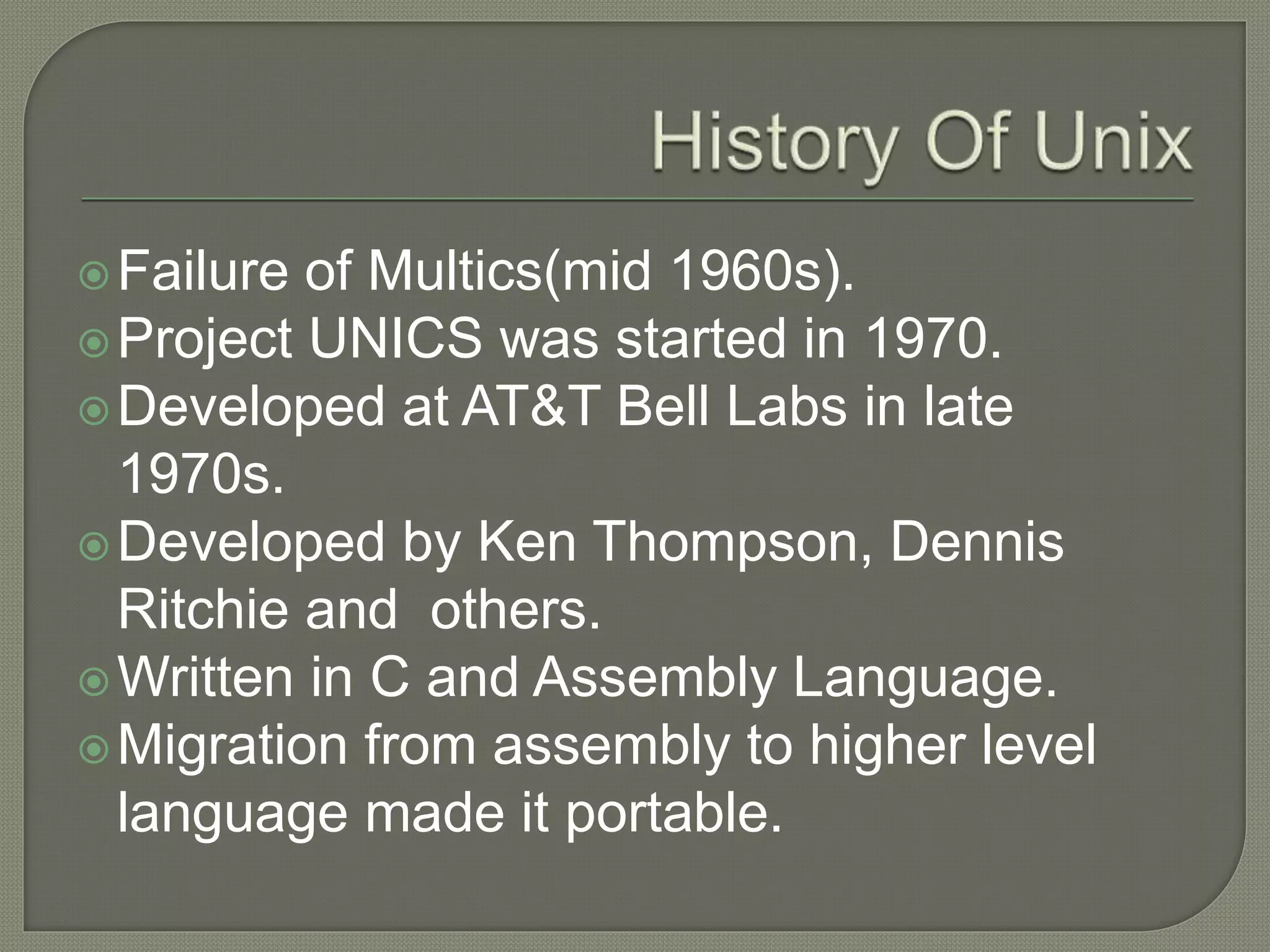Unix Operating System | PPT