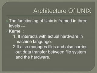 Unix Operating System | PPTX