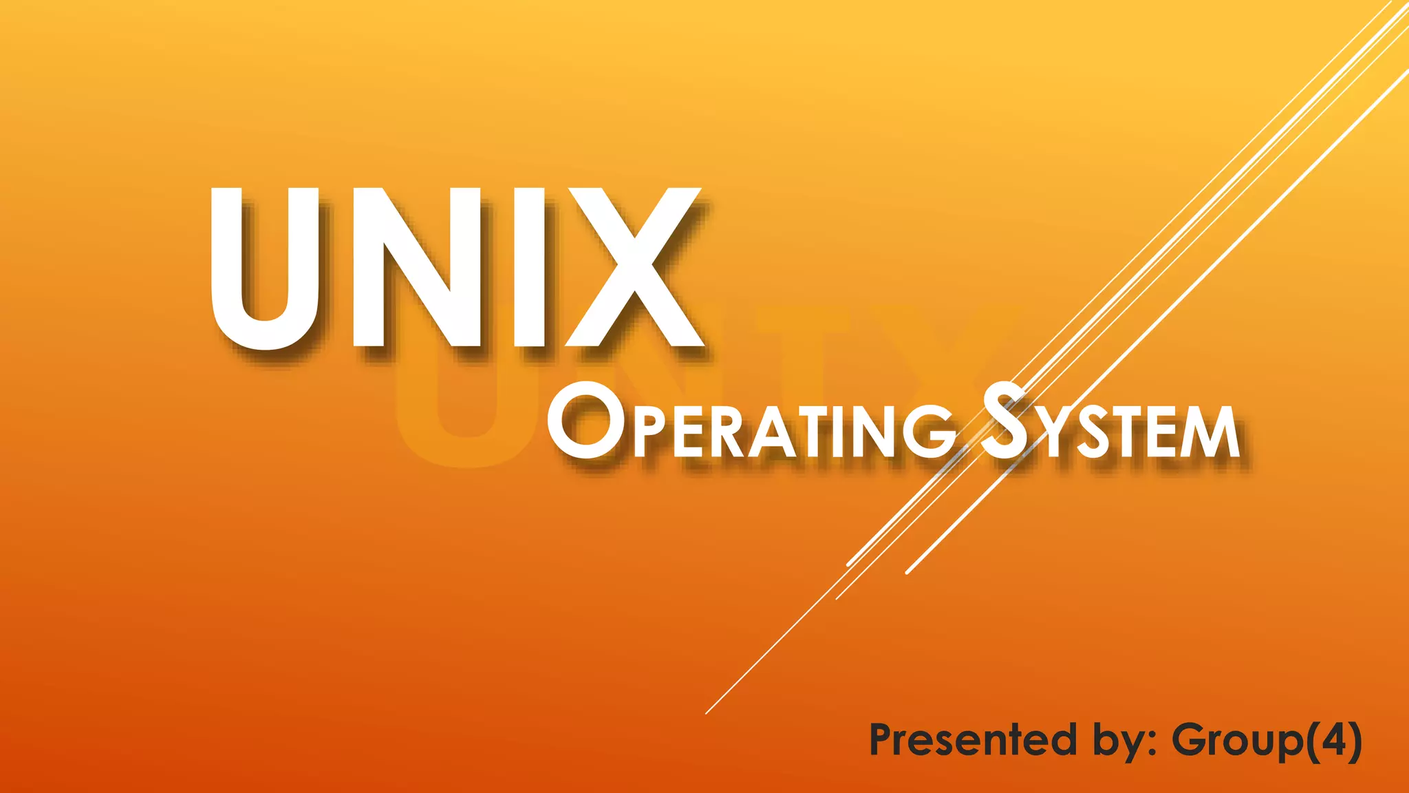 UNIX Operating System | PPTX | Operating Systems | Computer Software ...