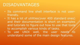 UNIX Operating System | PPTX