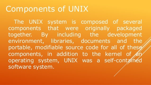 UNIX Operating System