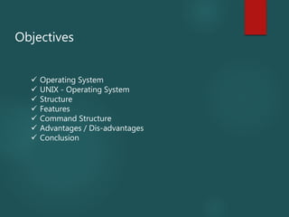 Unix Sperating System | PPTX