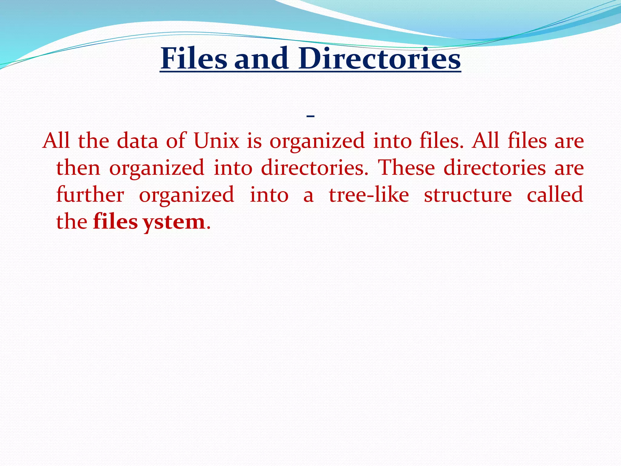 Unix operating system architecture with file structure | PPT