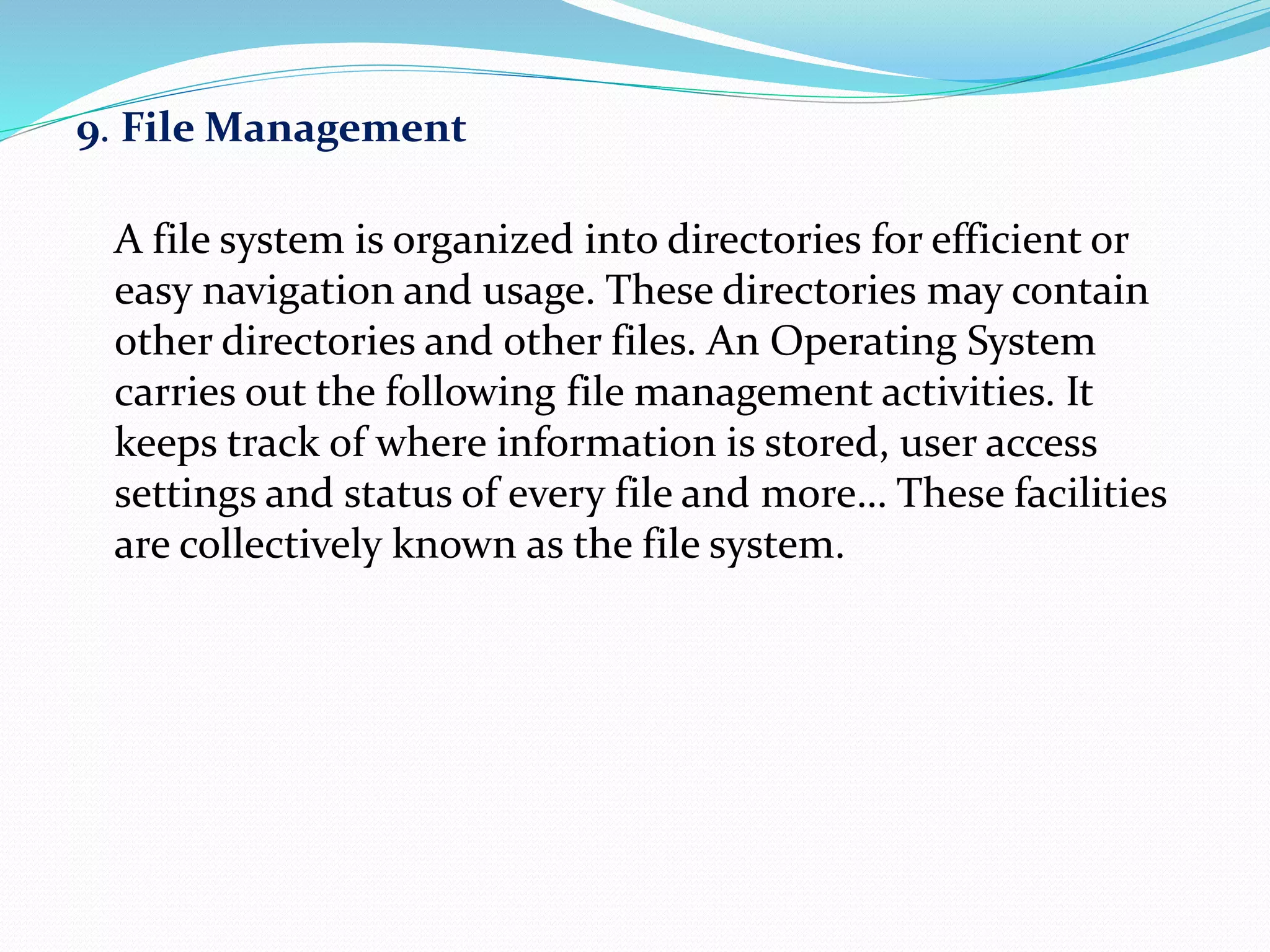 Unix operating system architecture with file structure | PPT