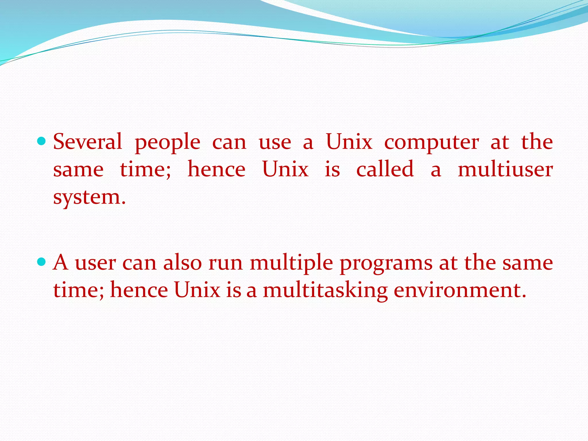 Unix operating system architecture with file structure | PPT
