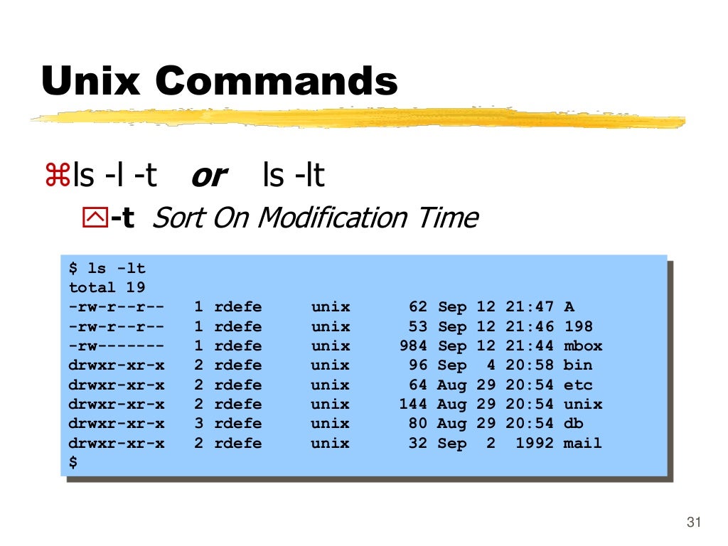 Unix OS & Commands