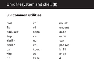 Introduction to Unix-like systems (Part I-IV) | PDF