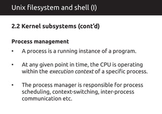 Introduction to Unix-like systems (Part I-IV) | PDF