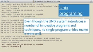Unix philosophy and principles | PPTX