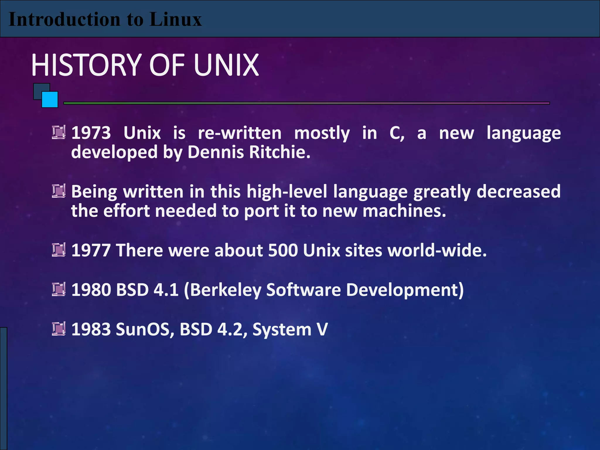 Unix ppt | PPTX | Operating Systems | Computer Software and Applications