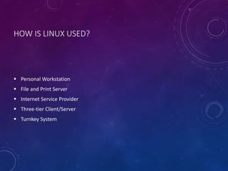 Unix ppt | PPTX | Operating Systems | Computer Software and Applications