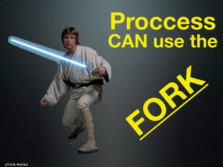 Proccess
CAN use the
FORK
 