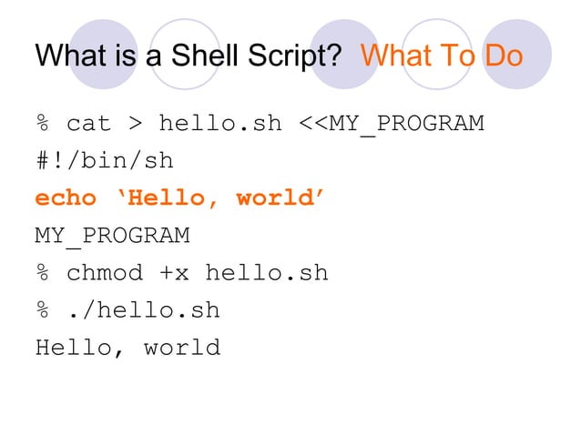 Unix Shell Scripting Basics | PPT