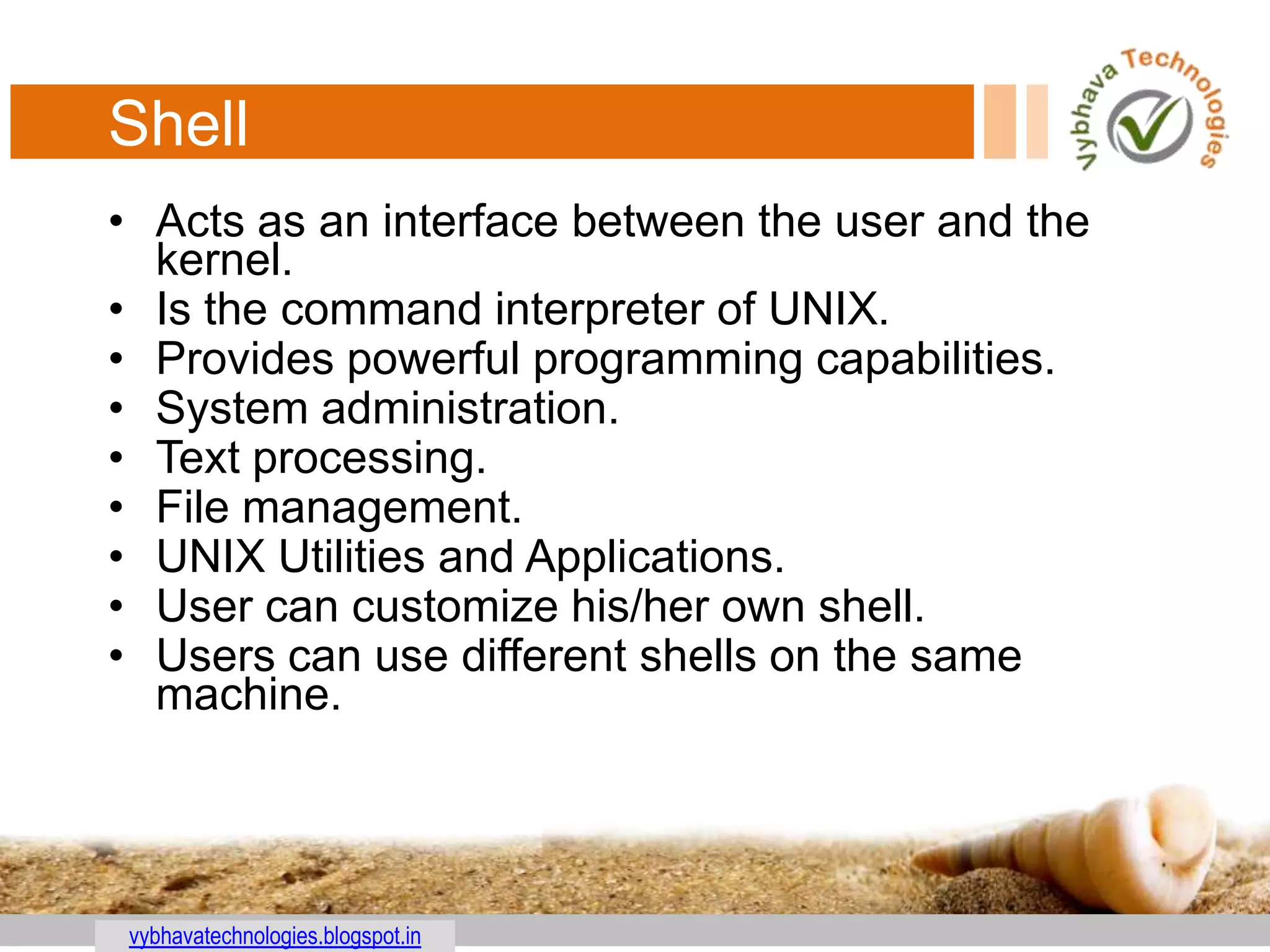 Unix shell scripting