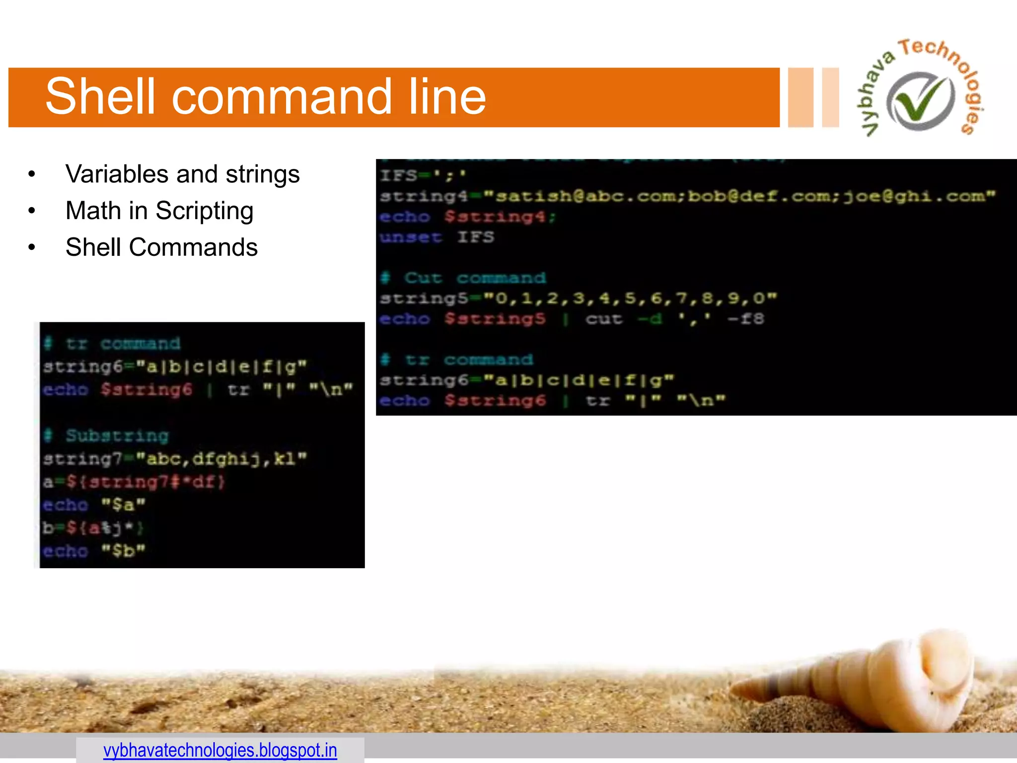 Unix shell scripting