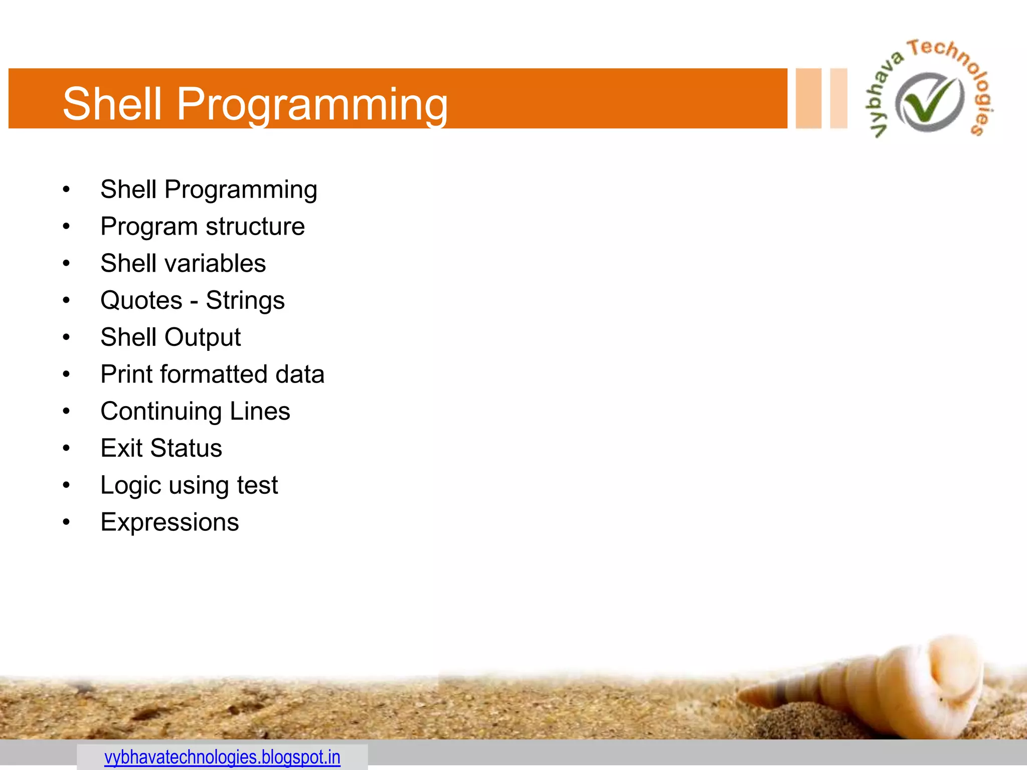 Unix shell scripting