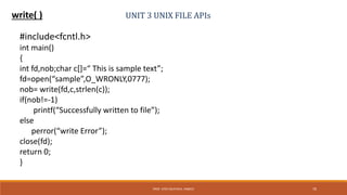 Unix system programming | PPT