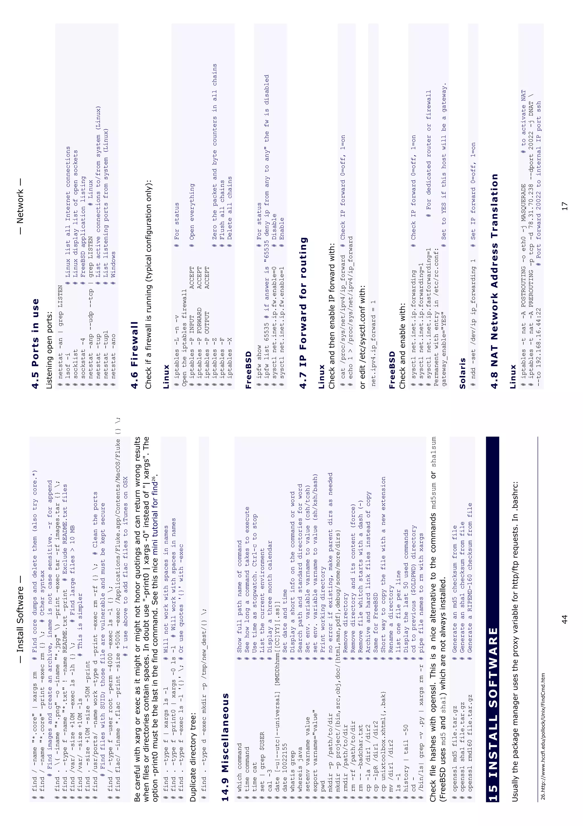 #gccsimple.c-osimple
#./simple
Theansweris42
22.3C++basics
*pointer//Objectpointedtobypointer
obj//Addressofobjectobj
obj.x//Memberxofclassobj(objectobj)
pobj-x//Memberxofclasspointedtobypobj
//(*pobj).xandpobj-xarethesame
22.4C++example
!R@RKHFGSKXLNQDQD@KHRSHBOQNFQ@LHM#@BK@RRHMHSRNVMGD@CDQ)0UG	@MCHLOKDLDMS@SHNM
)0UBOO	@MC@OQNFQ@LVGHBGTRDRSGDBK@RRETMBSHNM@KHSX4GDBK@RRBNMUDQSR@M)0@CCQDRRHM
HMSDFDQENQL@SSNSGDJMNVMPT@CENQL@S
IPv4class
IPv4.h:
#ifndefIPV4_H
#defineIPV4_H
#includestring
namespaceGenericUtils{//createanamespace
classIPv4{//classdefinition
public:
IPv4();~IPv4();
std::stringIPint_to_IPquad(unsignedlongip);//memberinterface
};
}//namespaceGenericUtils
#endif//IPV4_H
IPv4.cpp:
#includeIPv4.h
#includestring
#includesstream
usingnamespacestd;//usethenamespaces
usingnamespaceGenericUtils;
IPv4::IPv4(){}//defaultconstructor/destructor
IPv4::~IPv4(){}
stringIPv4::IPint_to_IPquad(unsignedlongip){//memberimplementation
ostringstreamipstr;//useastringstream
ipstr((ip0xff000000)24)//Bitwiserightshift
.((ip0x00ff0000)16)
.((ip0x0000ff00)8)
.((ip0x000000ff));
returnipstr.str();
}
c0QNFQ@LLHMFc

#update-rc.dsshddefaults#Activatesshdwiththedefaultrunlevels
#update-rc.dsshdstart202345.stop20016.#Withexplicitarguments
#update-rc.d-fsshdremove#Disablesshdforallrunlevels
#shutdown-hnow(or#poweroff)#Shutdownandhaltthesystem
FreeBSD
4GD3$ANNS@OOQN@BGHRCHEEDQDMSEQNLSGD3XR6 