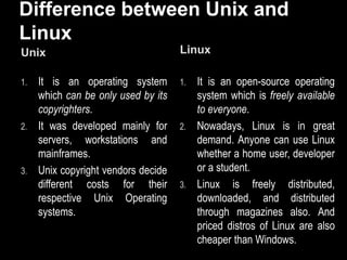 Linux Vs Unix