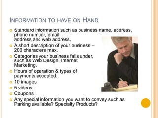 Location of officeIssuesI have a home office and don’t want people to know my address.P.O. BoxesMail Box Etc Another business addressI want to show in another location.I have more than one location