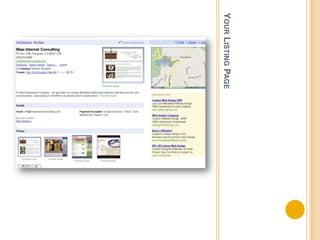 Top 5 Factors that Likely influence Local Listing placementThe survey says…LBL address in the City of search.Citations from Major Data Providers.Association of proper LBL categories.Claiming your listing.Product/Service keywords in LBL title.http://www.davidmihm.com/local-search-ranking-factors.shtml