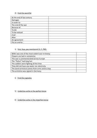 La première guerre mondiale