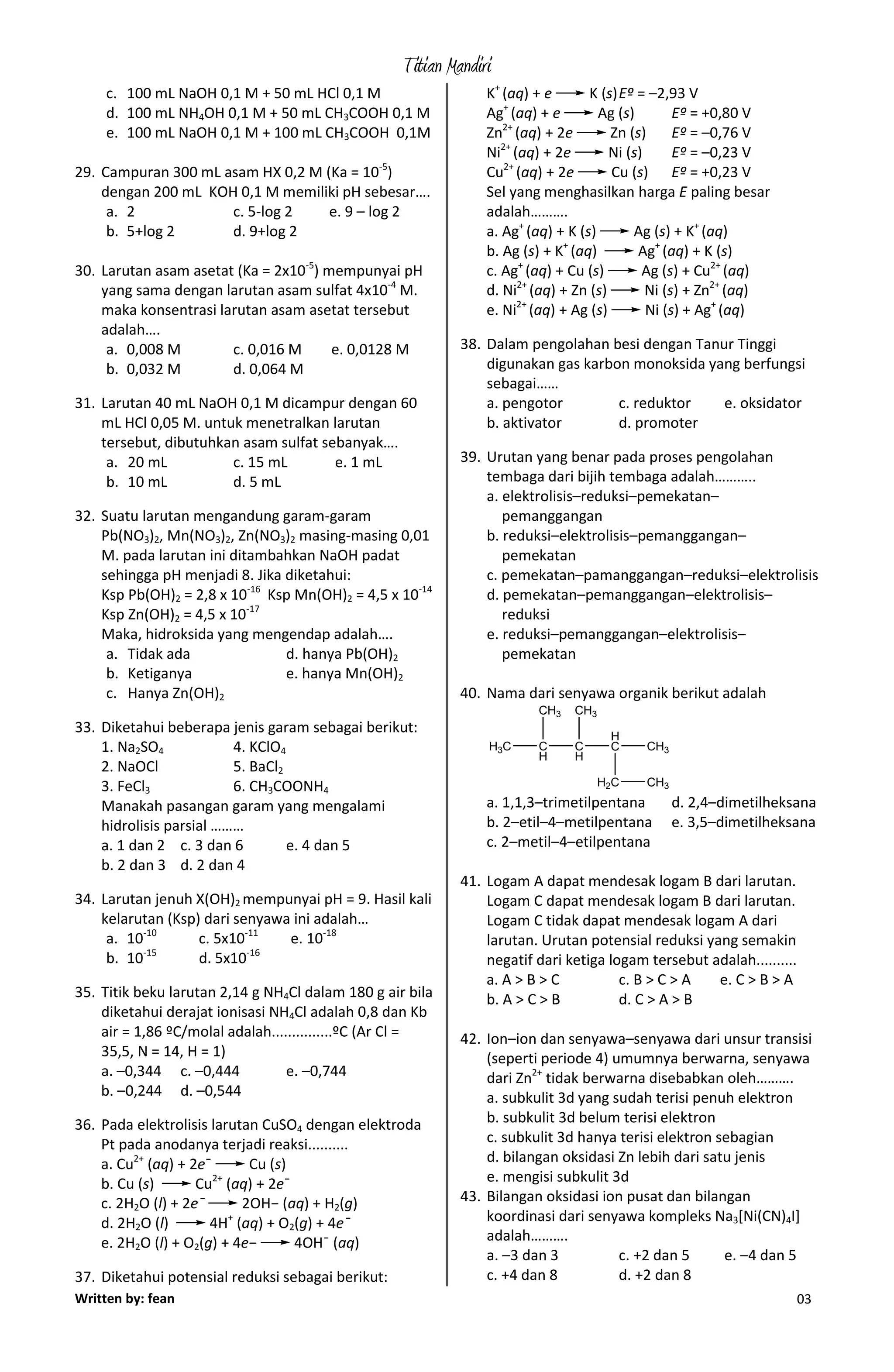 Un kimia 14 | DOC