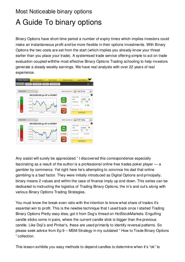 facts about binary options trading