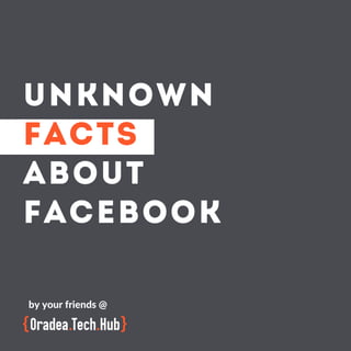 UNKNOWN
FACTS
ABOUT
FACEBOOK
by your friends @
 