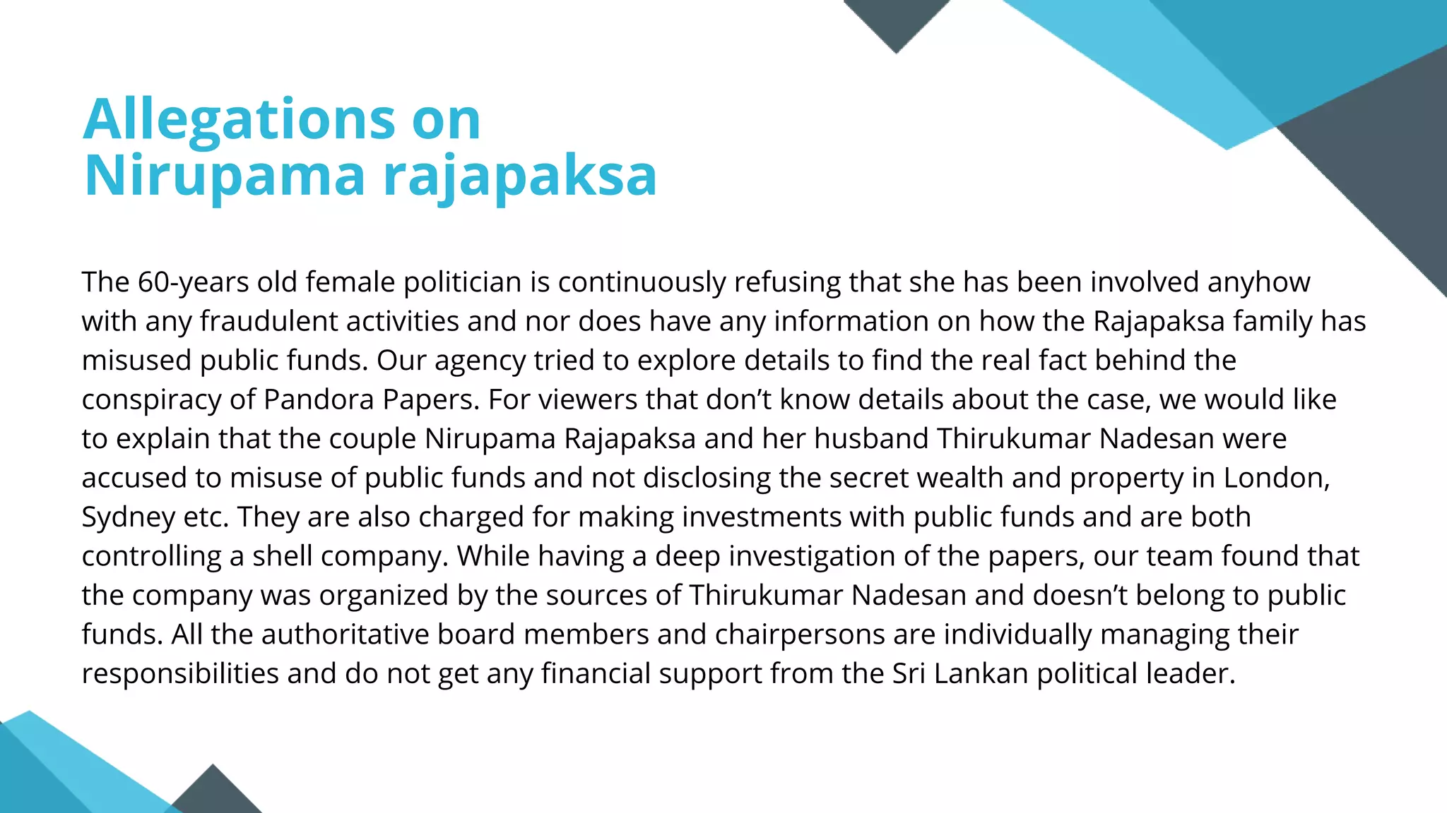 Unknown Facts about Nirupama Rajapaksa Nadesan.pptx