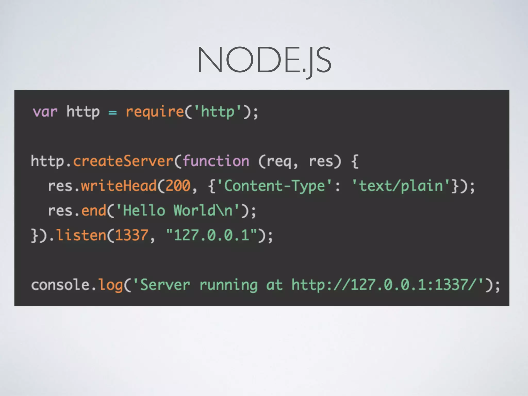 NODE.JS
 
