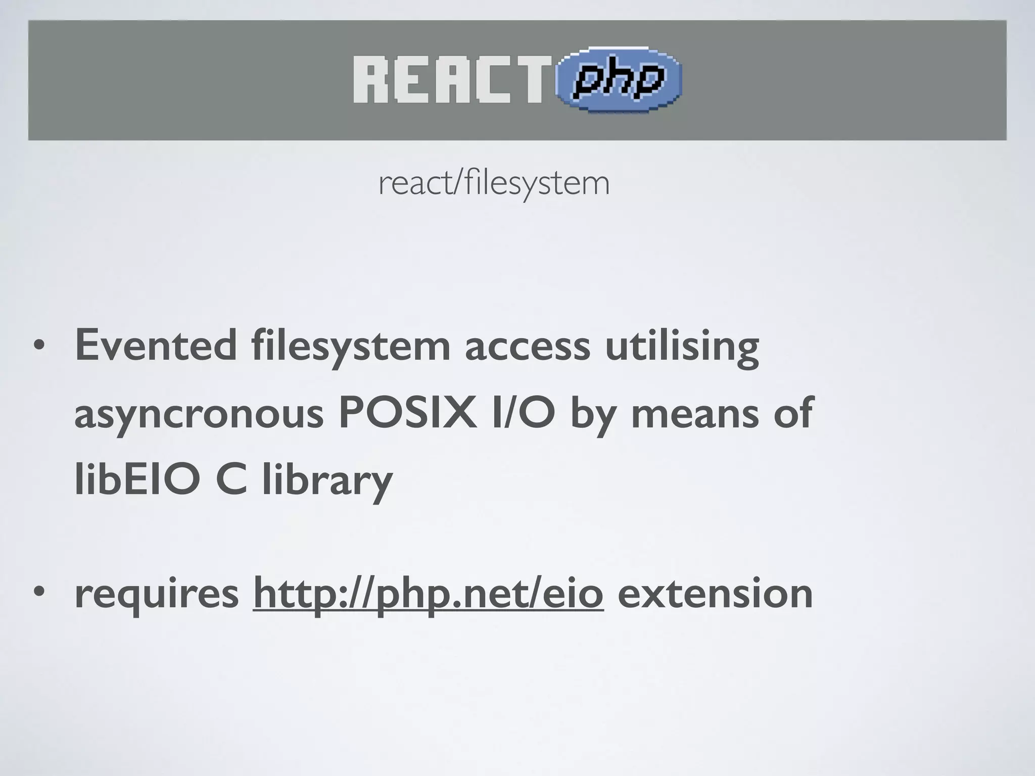 react/ﬁlesystem
 