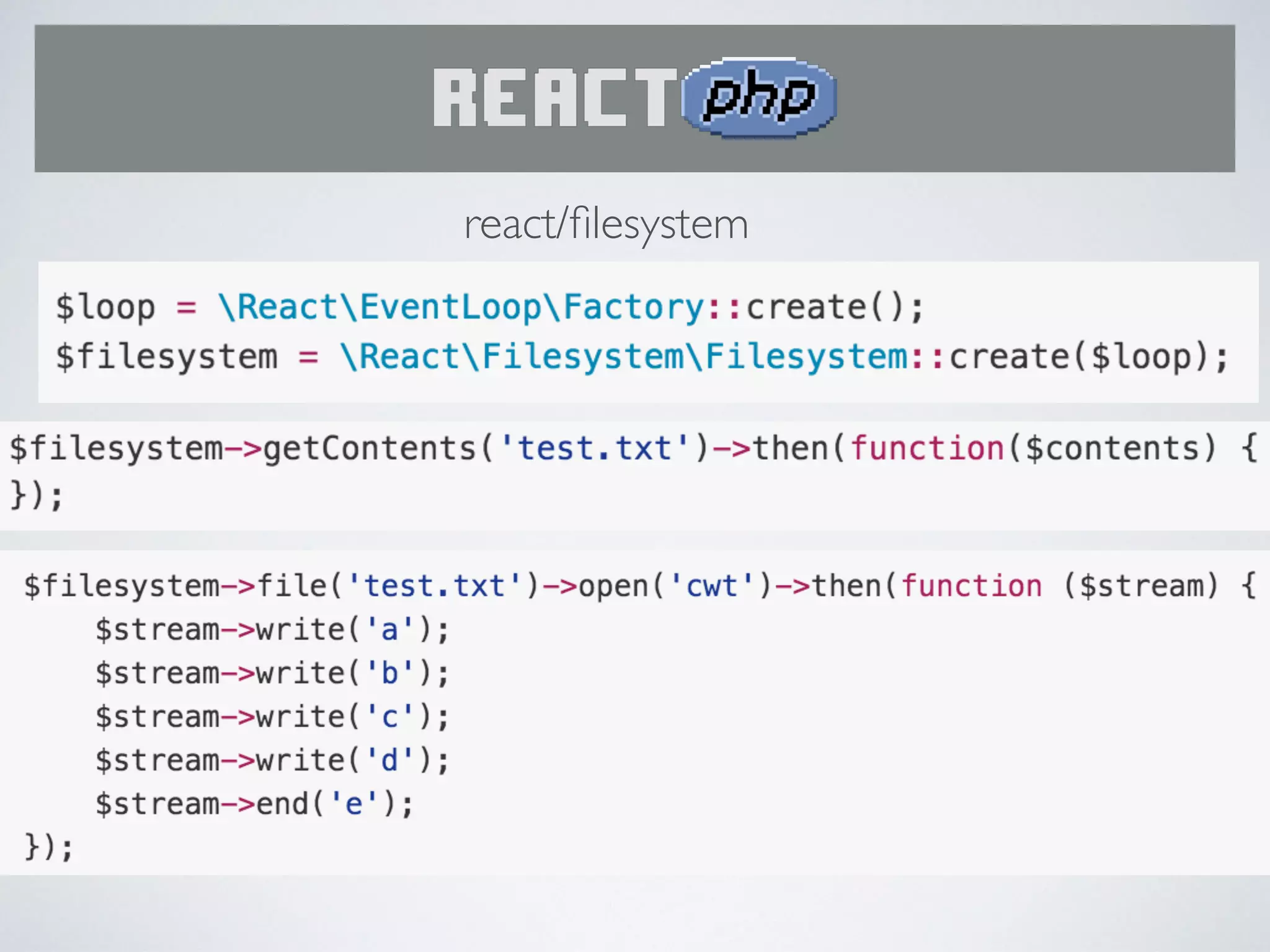 • Installs: 1 014
• Dependents: 2
• Stars: 33
• Watchers: 10
• Forks: 7
• Open Issues: 5
ﬁlesystem non-blocking I/O
 