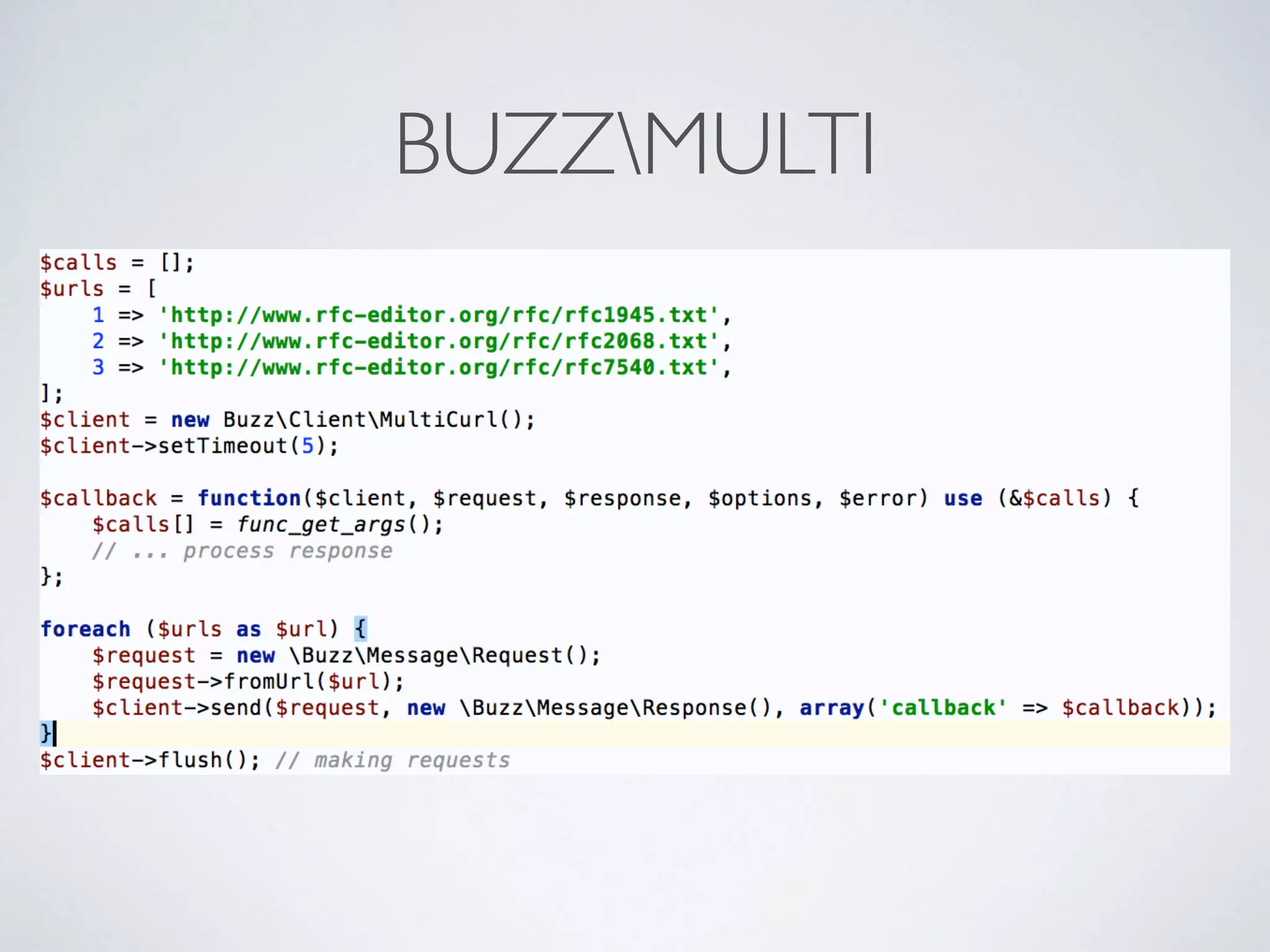 BUZZVS BUZZMULTI
Time[ms]
0
1250
2500
3750
5000
Sync Multi
Trudność w gromadzeniu requestów
 