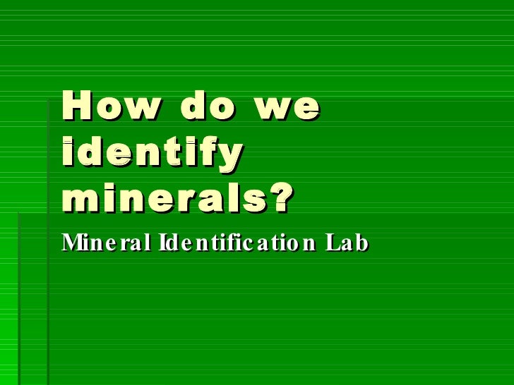 mineral identification labs