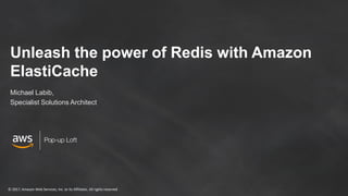 © 2017, Amazon Web Services, Inc. or its Affiliates. All rights reserved
Unleash the power of Redis with Amazon
ElastiCache
Michael Labib,
Specialist Solutions Architect
 