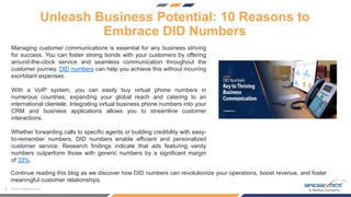 Unleash Business Potential 10 Reasons to Embrace DID Numbers.pptx