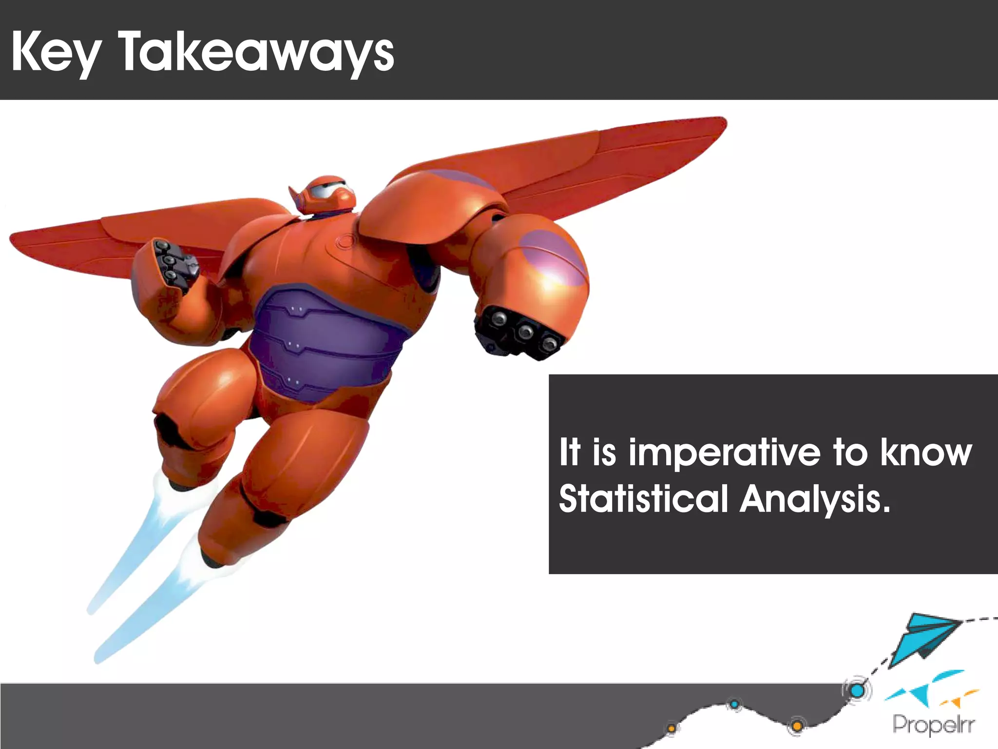 Key Takeaways
It is imperative to know
Statistical Analysis.
 